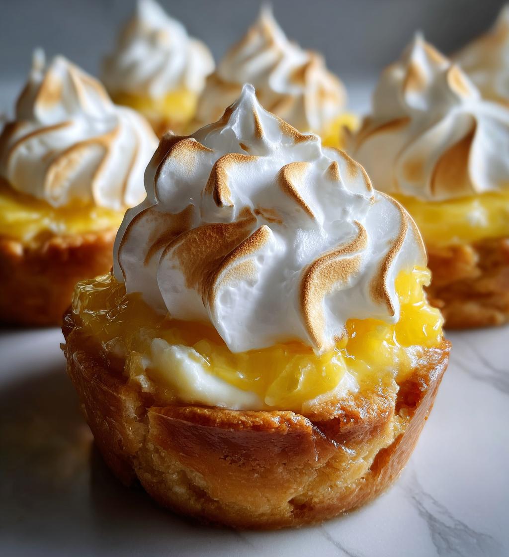 mini lemon meringue cheesecakes