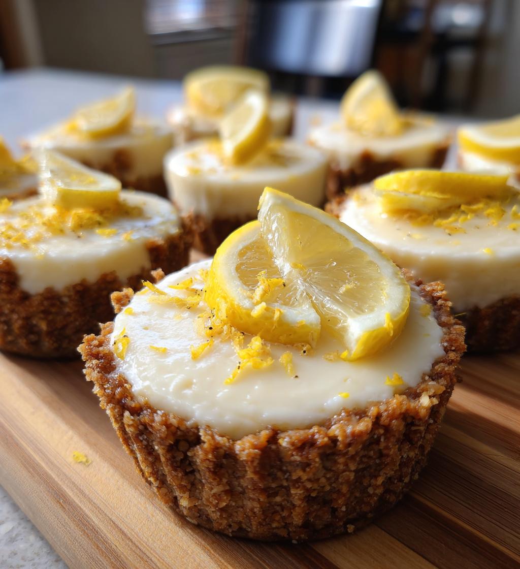 mini no bake lemon cheesecake tarts