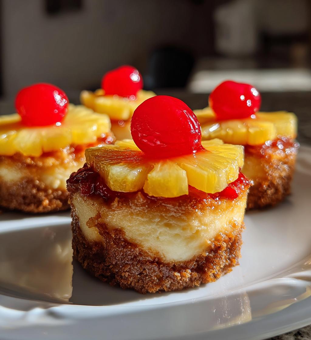 mini pineapple upside down cheesecakes - detail 1