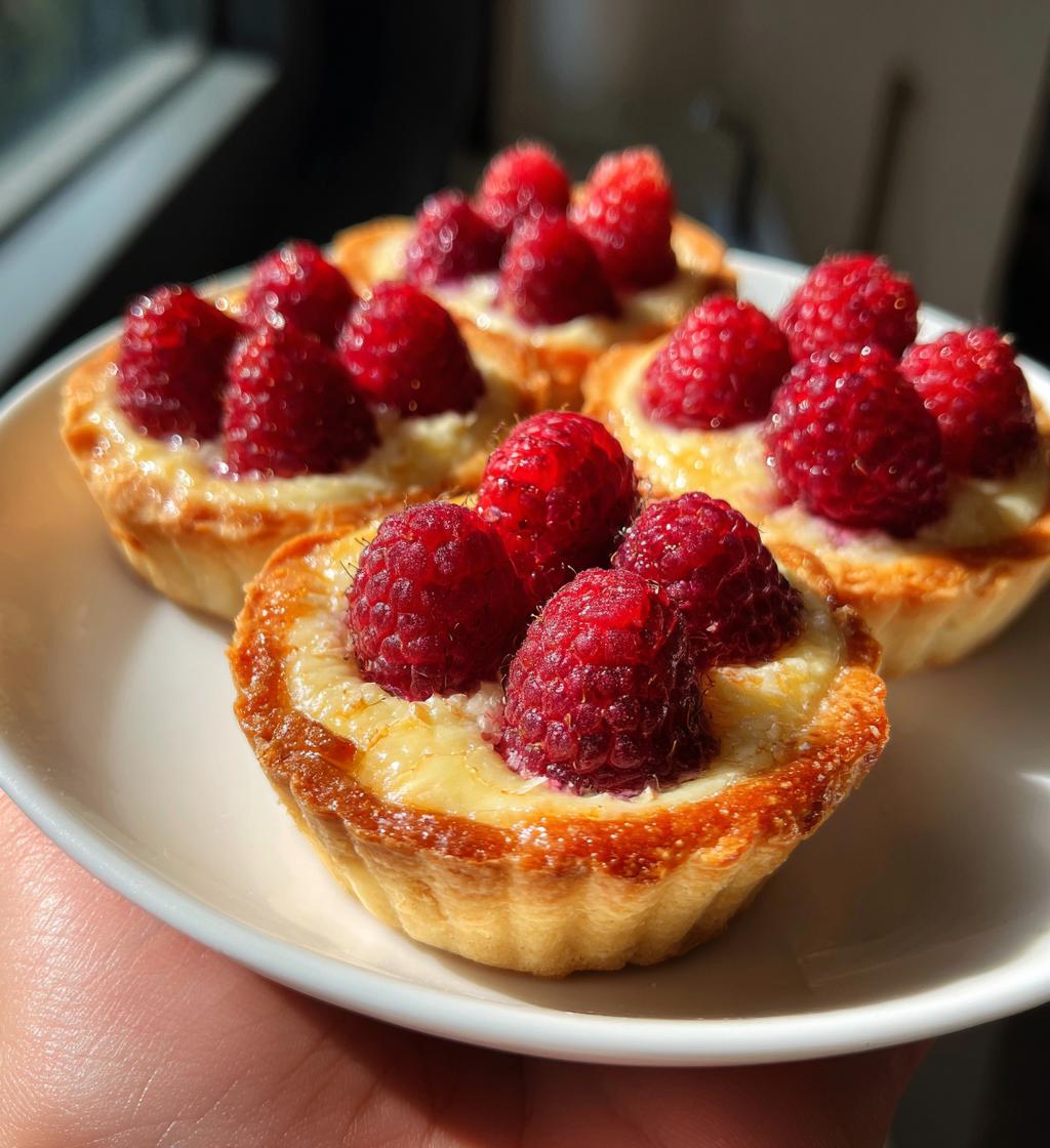 mini raspberry almond tarts