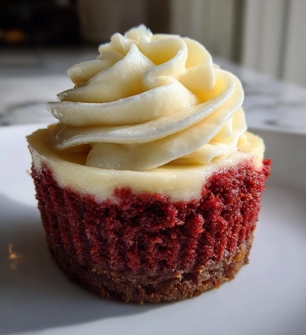 mini red velvet cheesecake
