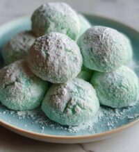 minty snowball cookies