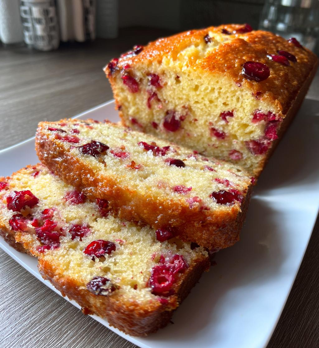 moist orange cranberry bread - detail 1
