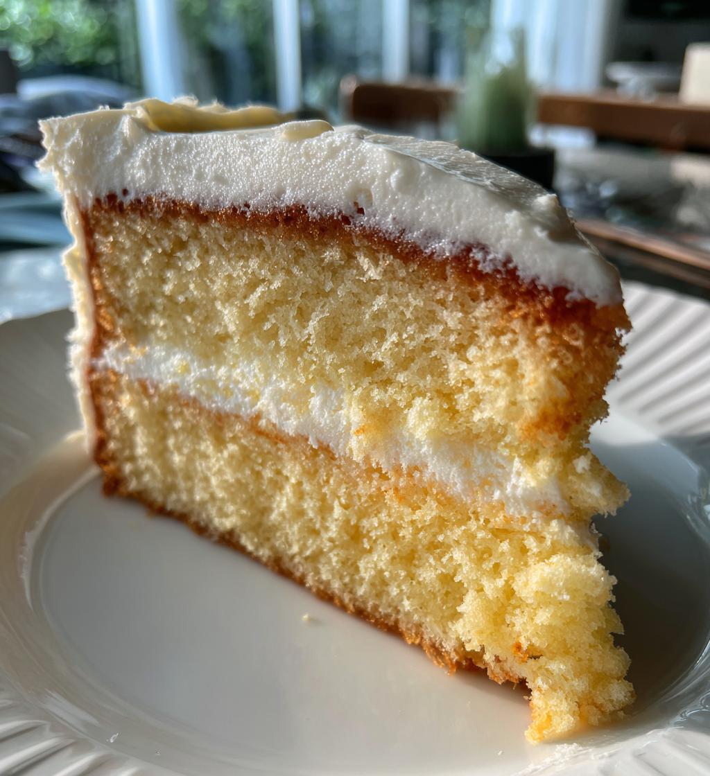 moist vanilla layer cake - detail 1
