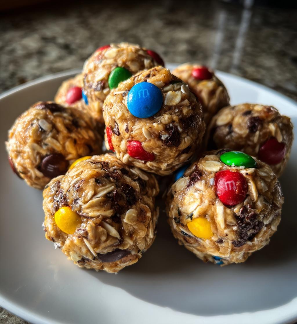 monster cookie energy balls - detail 1