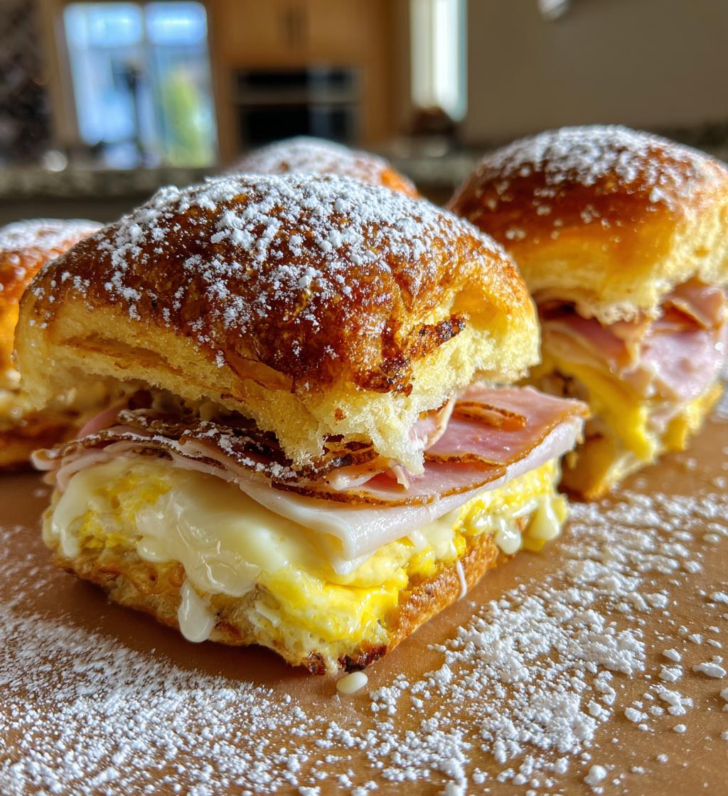 monte cristo style breakfast sliders - detail 1