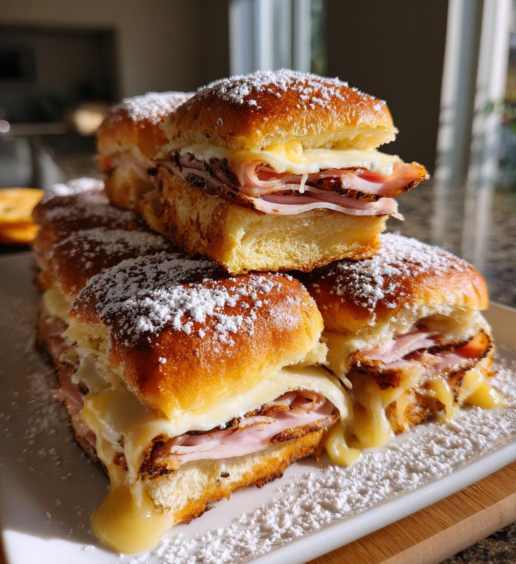 monte cristo style breakfast sliders