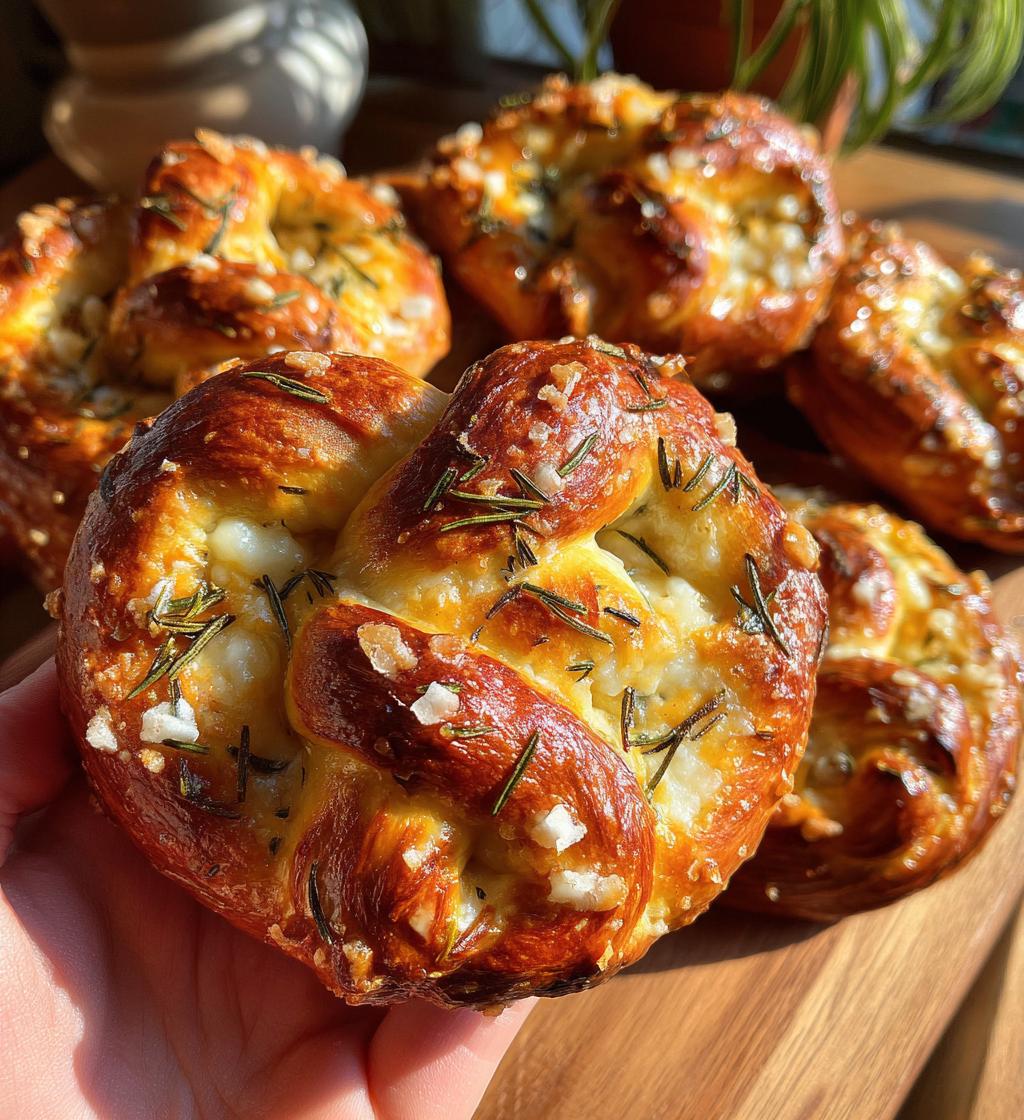 mozzarella stuffed rosemary parmesan soft pretzels