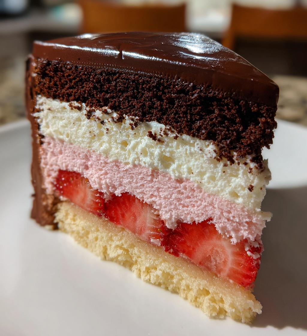 neapolitan cake - detail 1