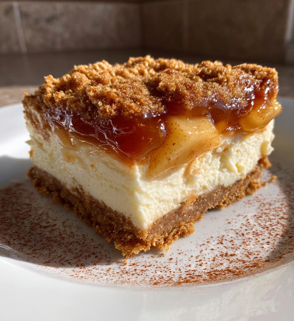 no bake apple pie cheesecake - detail 1