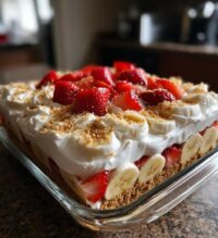 no bake banana split cake