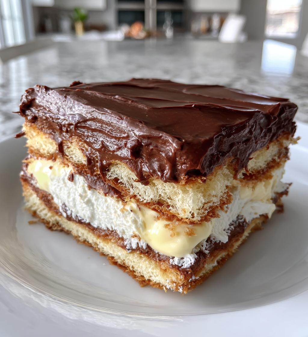 no bake chocolate eclair cake - detail 1
