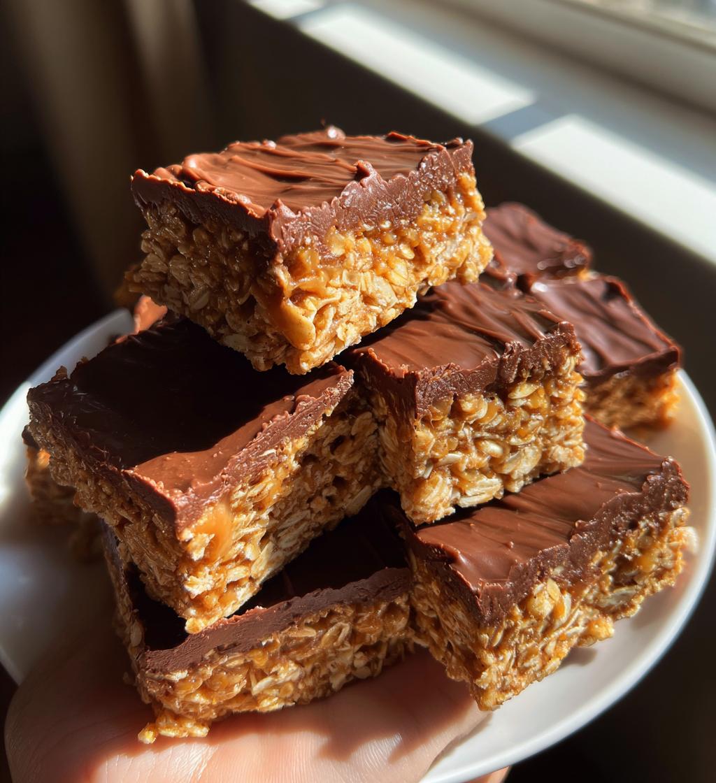 no bake chocolate oat bars