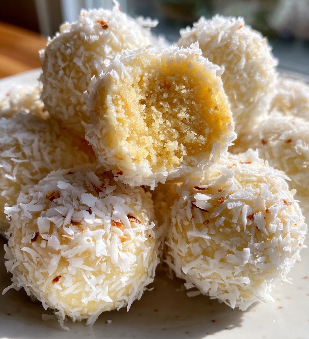 no bake coconut cream balls - detail 1