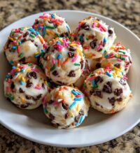 no bake funfetti cookie dough bites