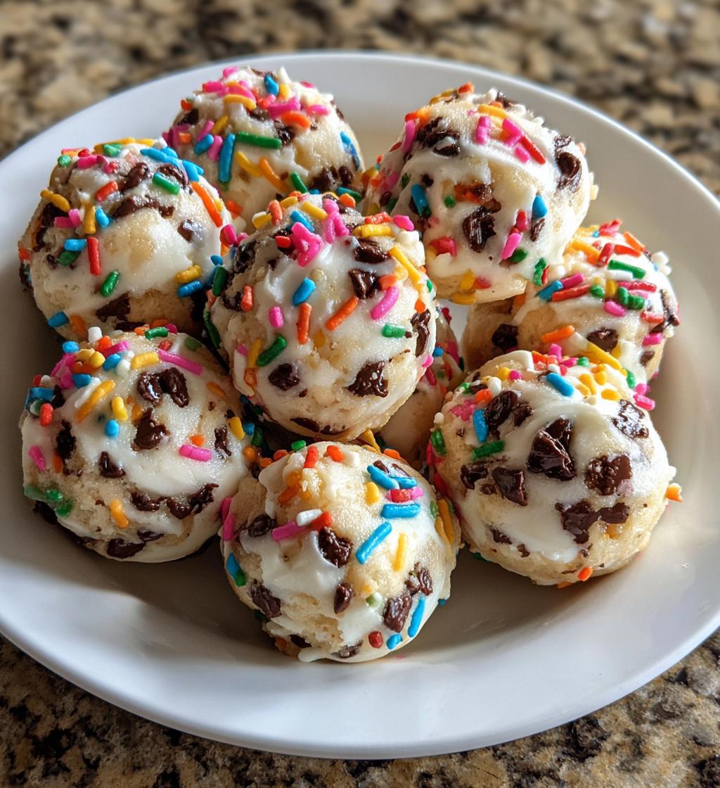 no bake funfetti cookie dough bites
