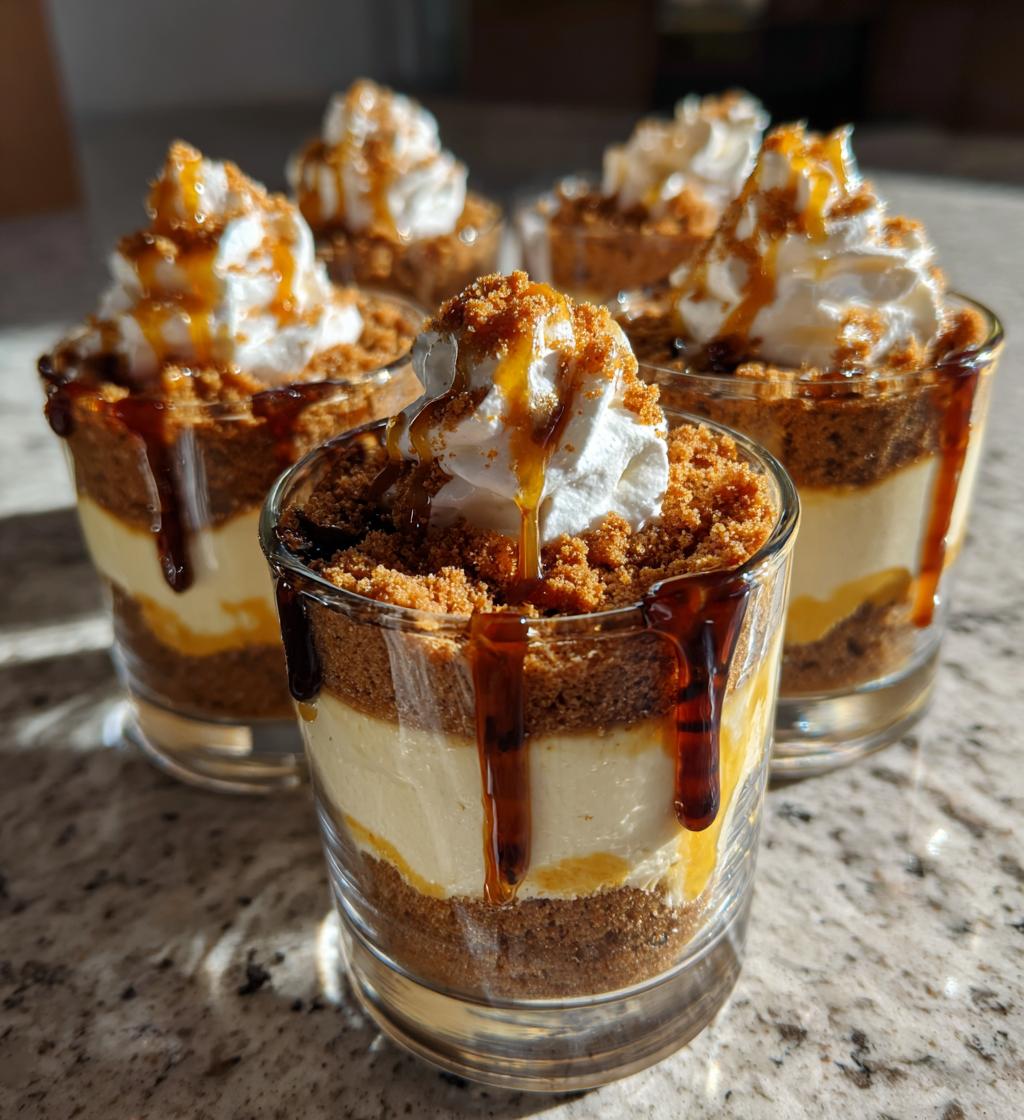 no bake gingerbread spice cheesecake cups - detail 1
