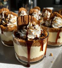 no bake gingerbread spice cheesecake cups