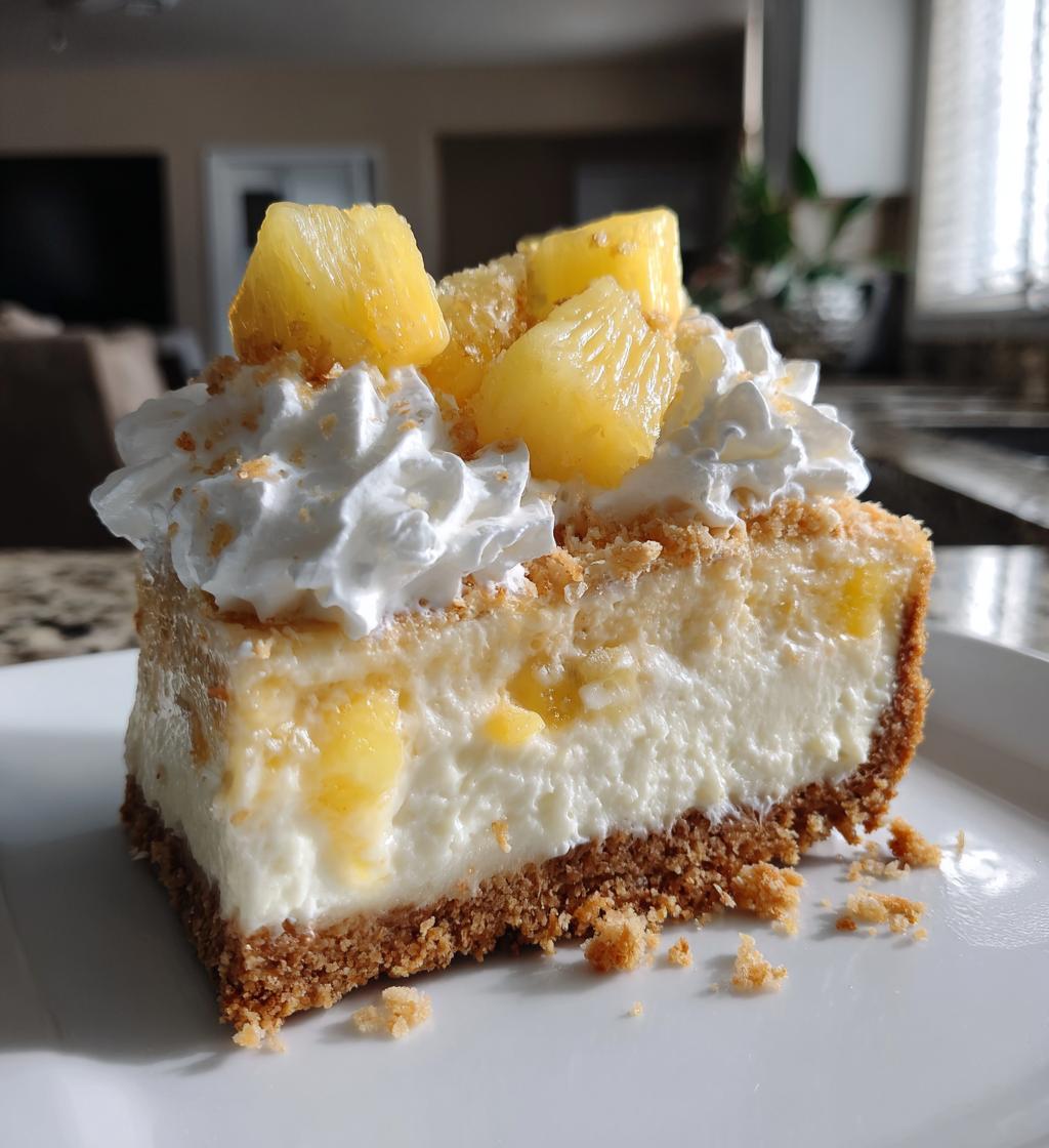 no bake pineapple heaven cheesecake dessert