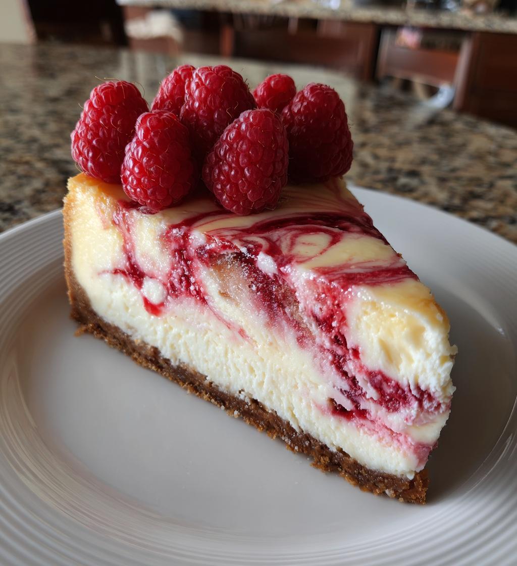 no bake raspberry lemon swirl cheesecake - detail 1