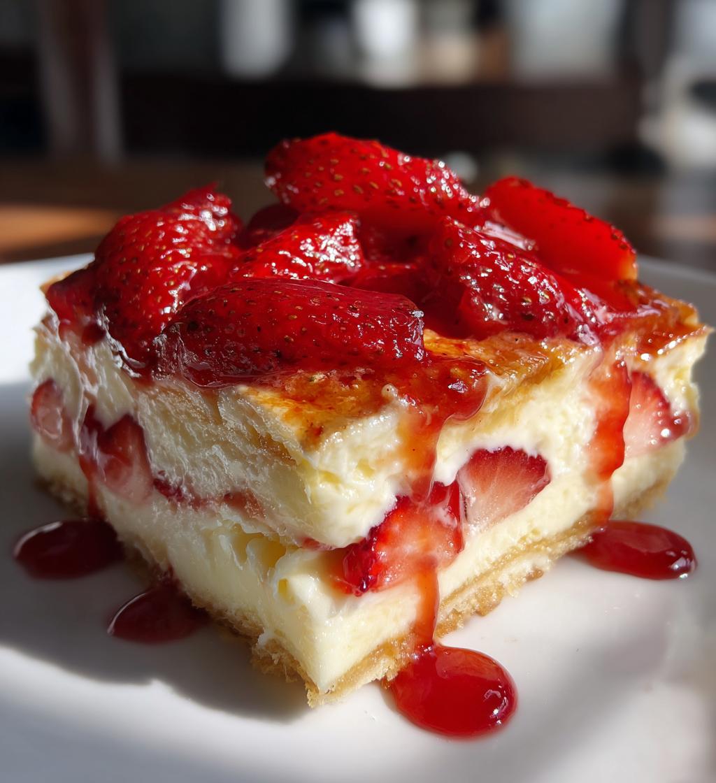 no bake strawberry cheesecake lasagna