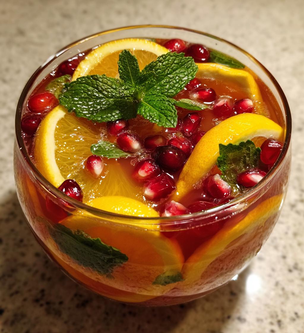 non alcoholic christmas punch - detail 1
