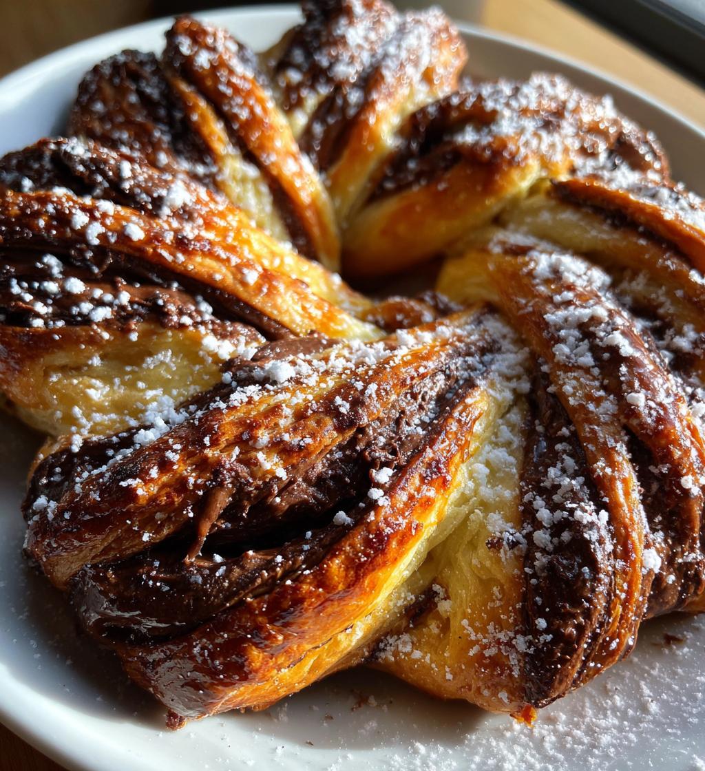 nutella puff pastry star wreath