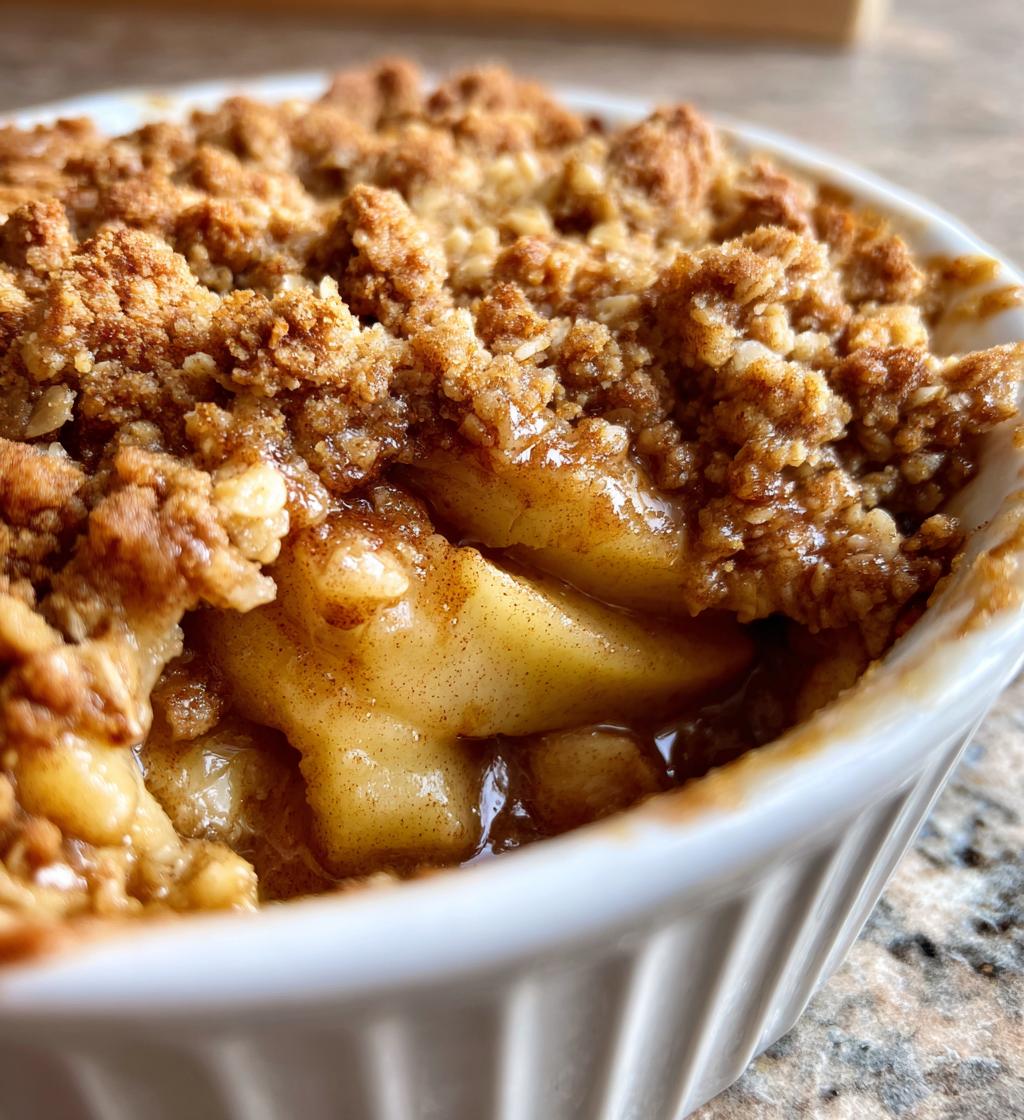 old fashioned cinnamon apple crisp - detail 1
