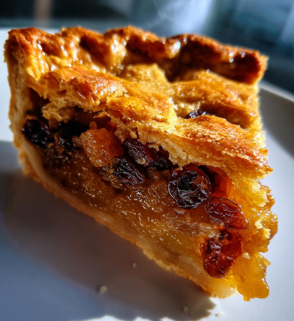 old fashioned raisin pie - detail 1
