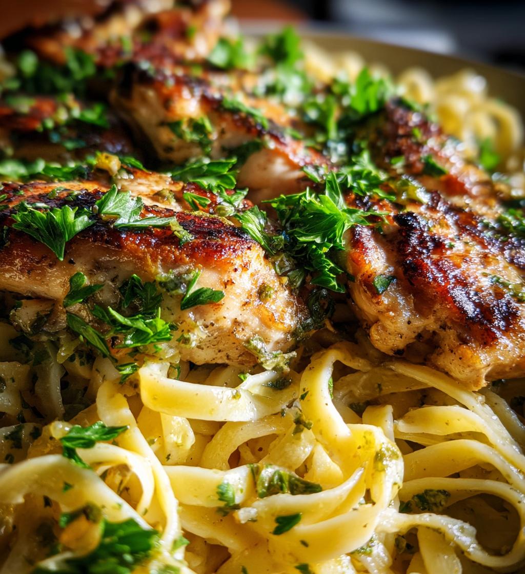 one pan chicken with buttered noodles - detail 1