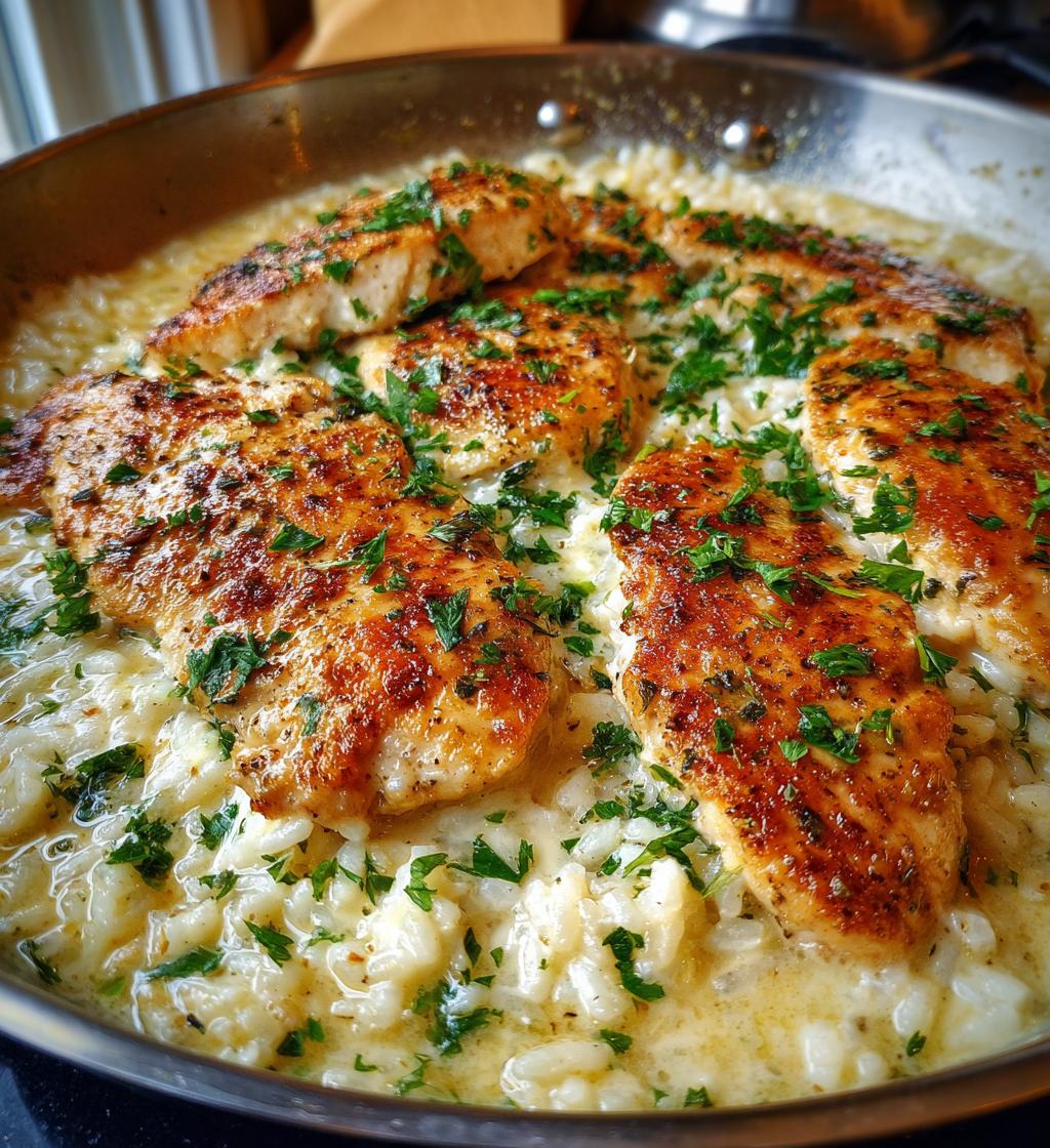 one pan creamy parmesan chicken rice