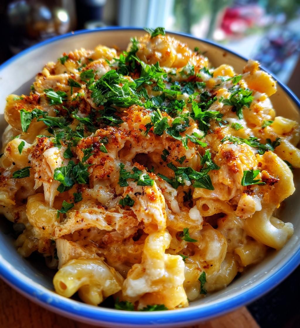 one pot chicken parmesan mac cheese - detail 1