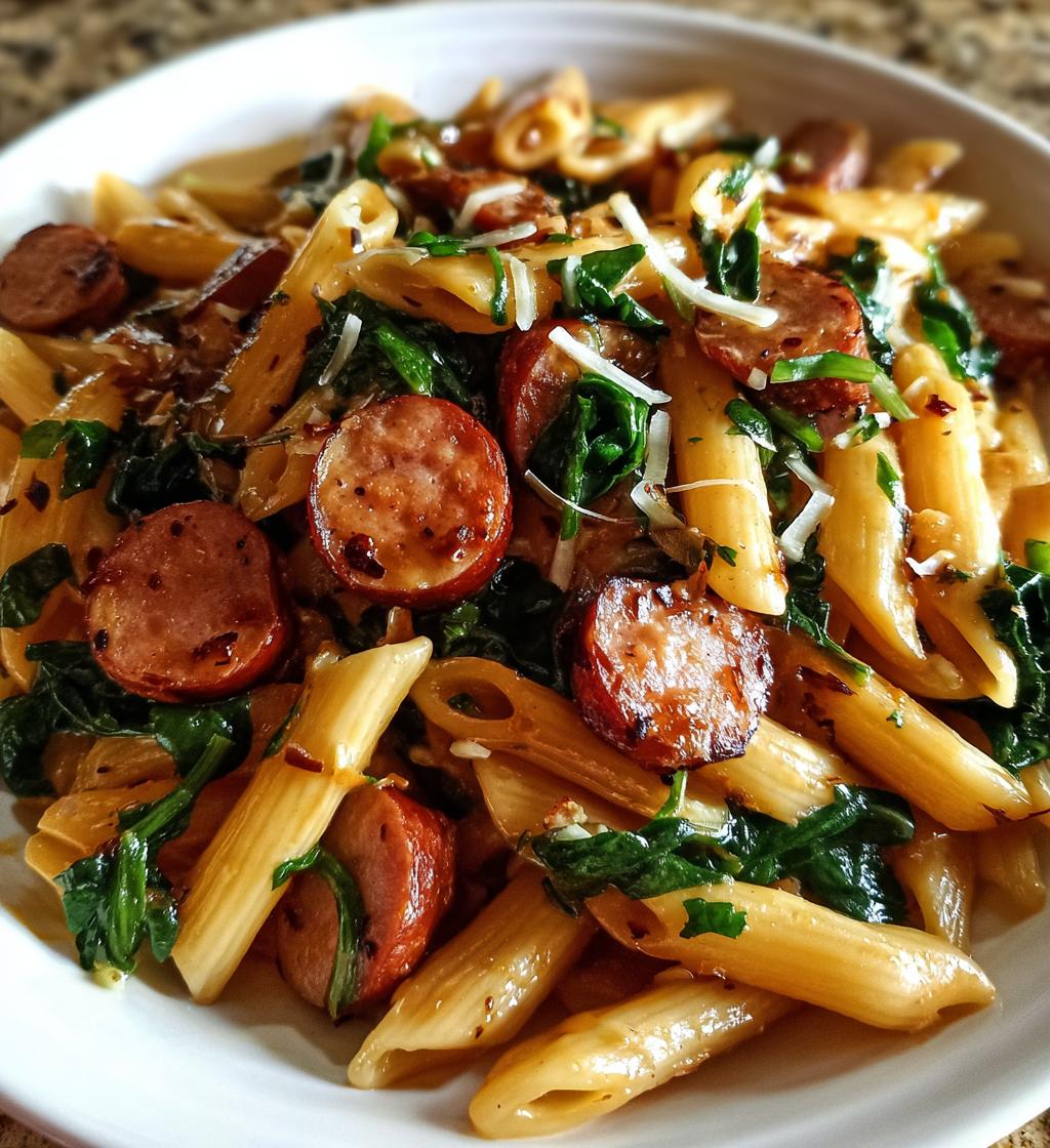 one pot creamy kielbasa pasta