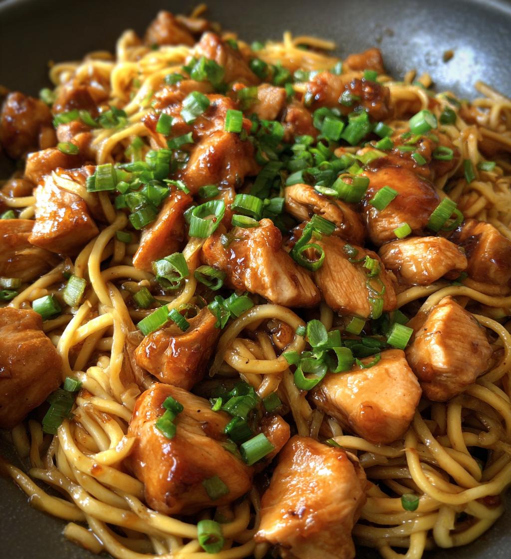 one pot honey garlic chicken and noodles