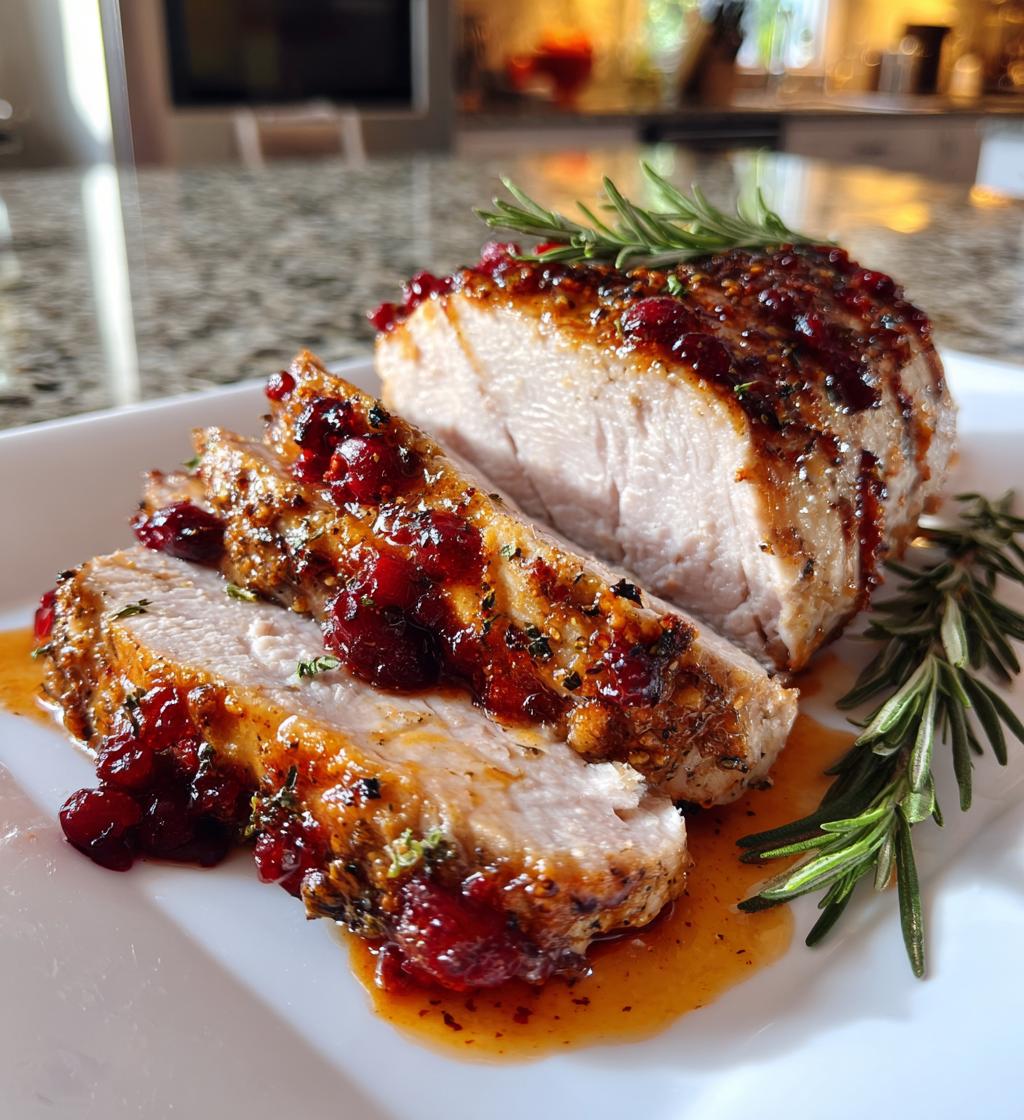 orange cranberry pork loin roast - detail 1
