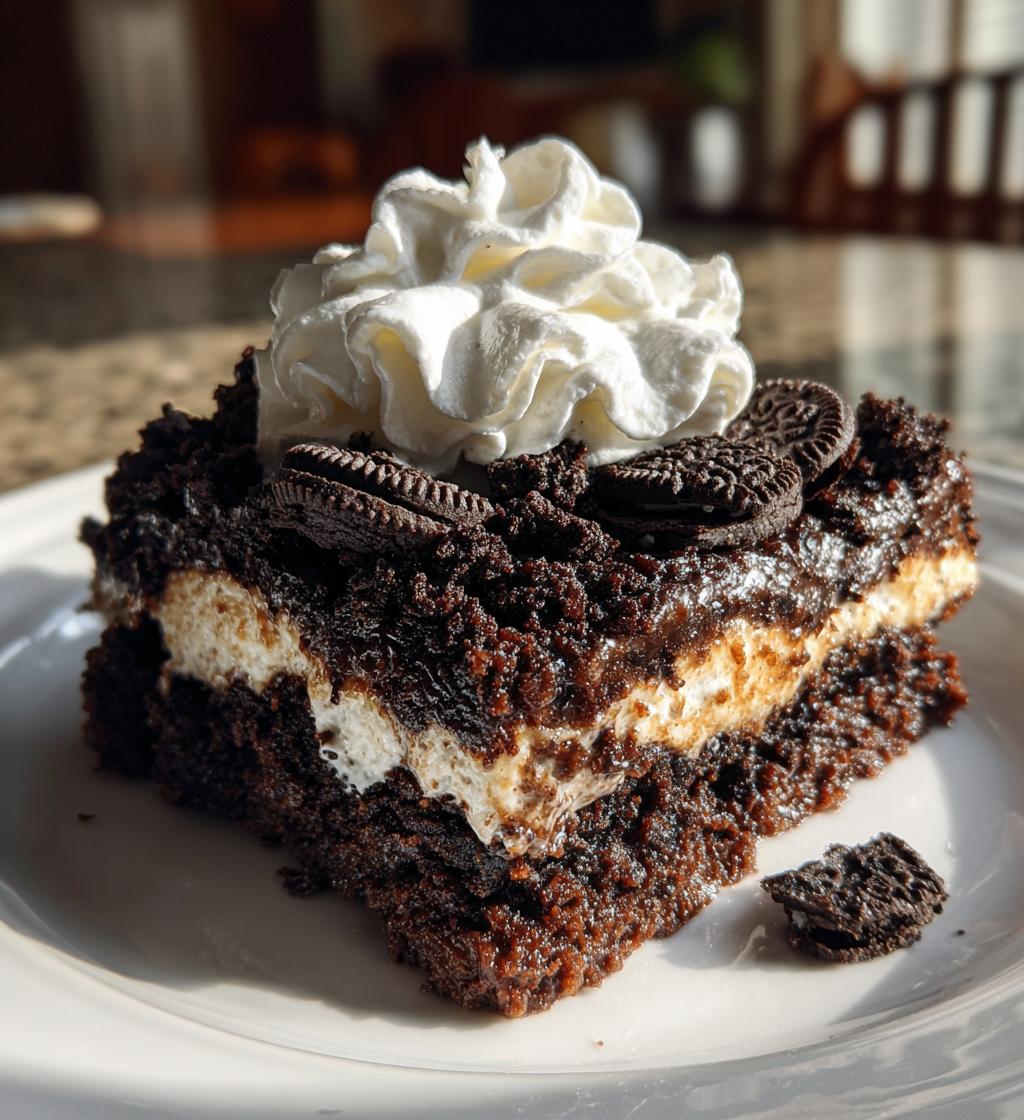 oreo dump cake - detail 1