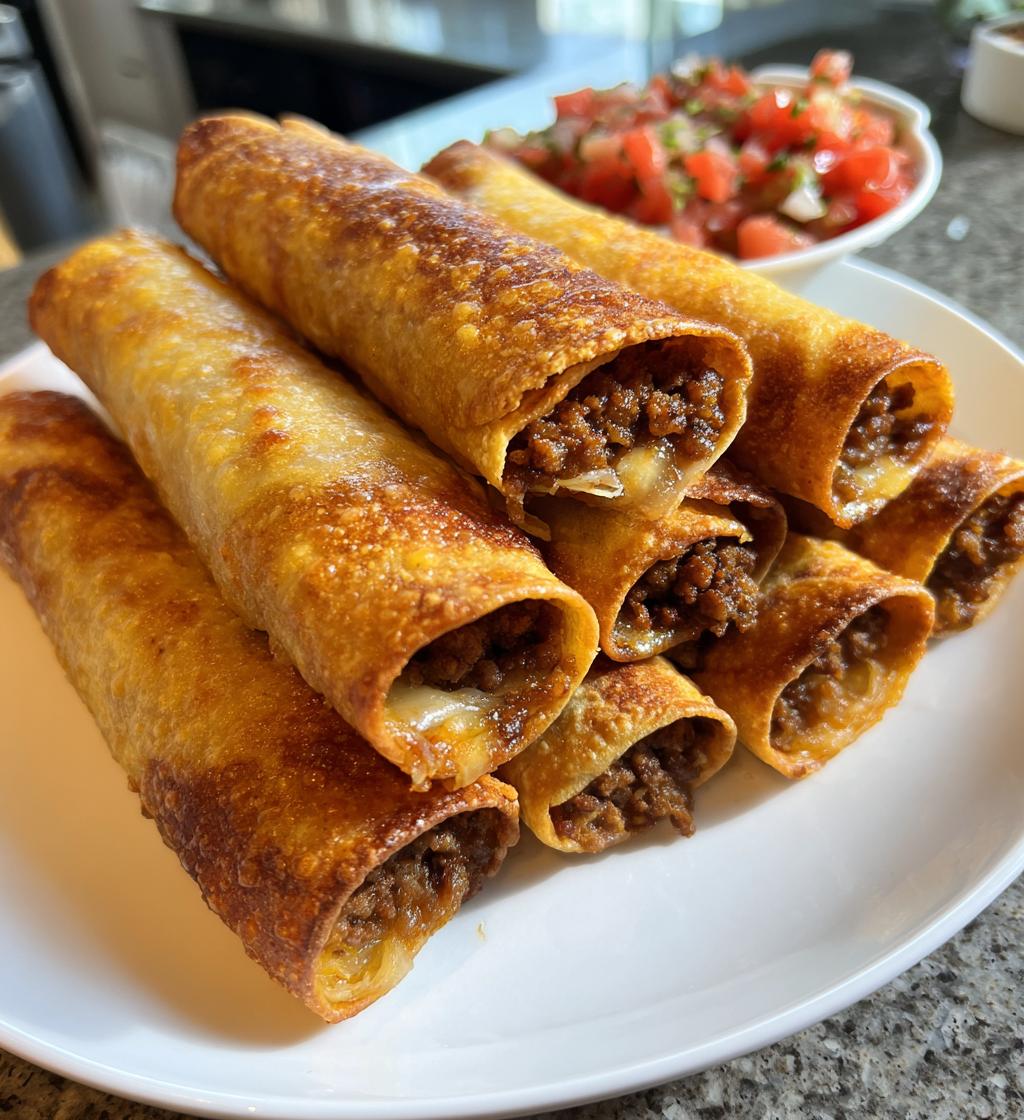 oven baked beef taquitos - detail 1