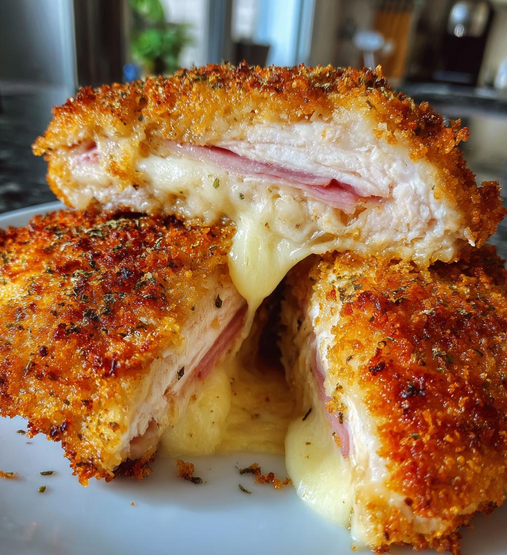 oven chicken cordon bleu - detail 1