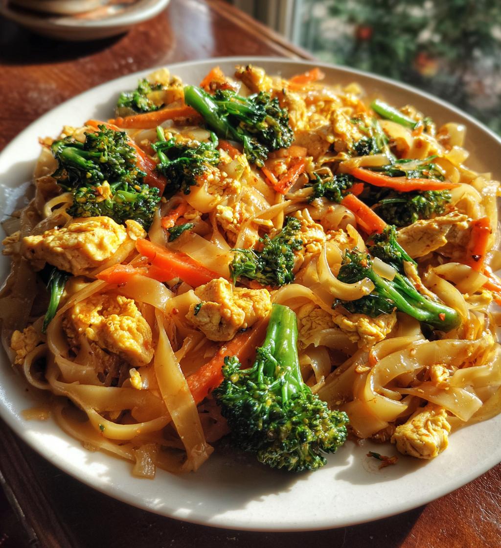 pad see ew thai stir fried noodles