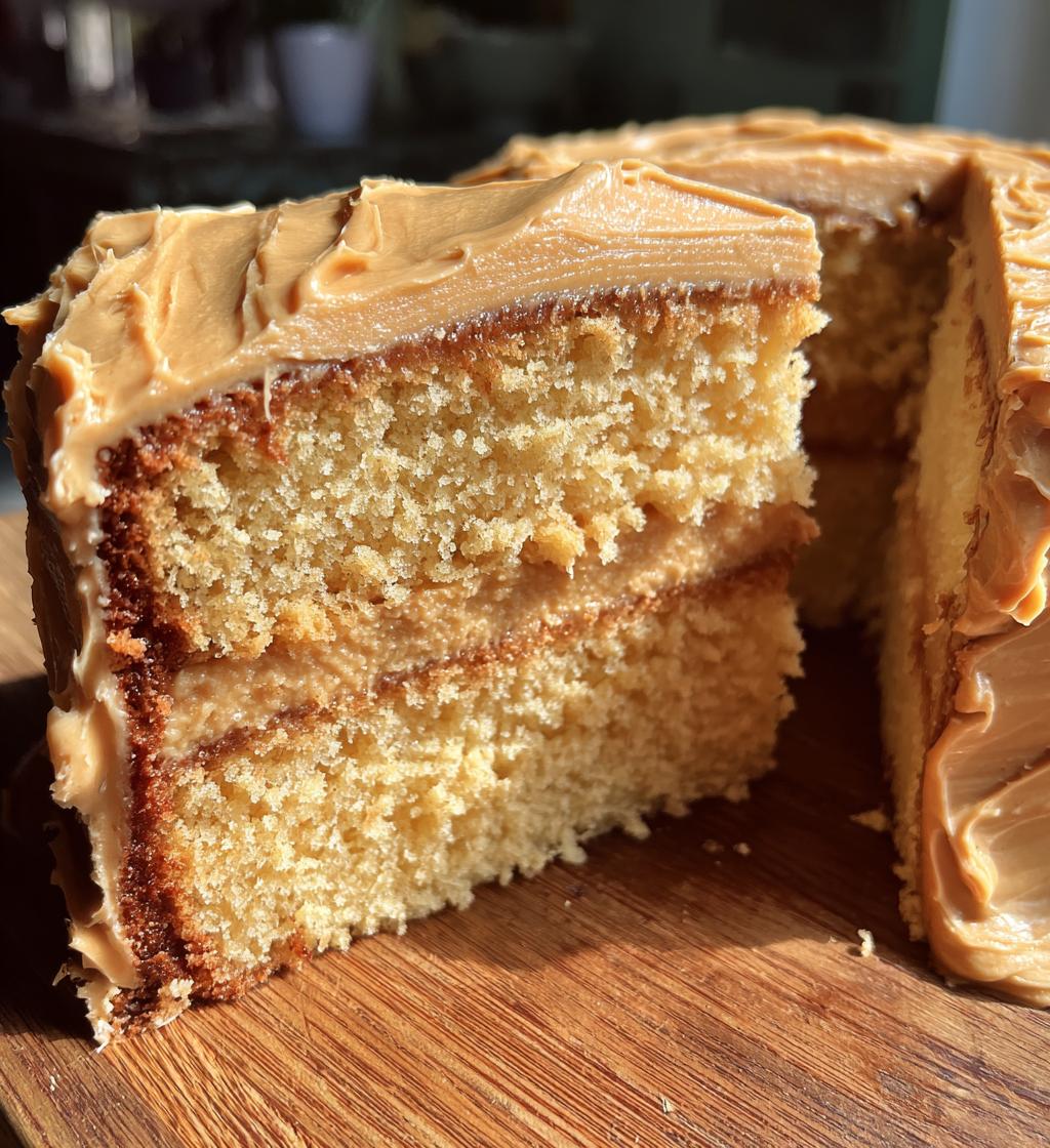 peanut butter cake with peanut butter frosting
