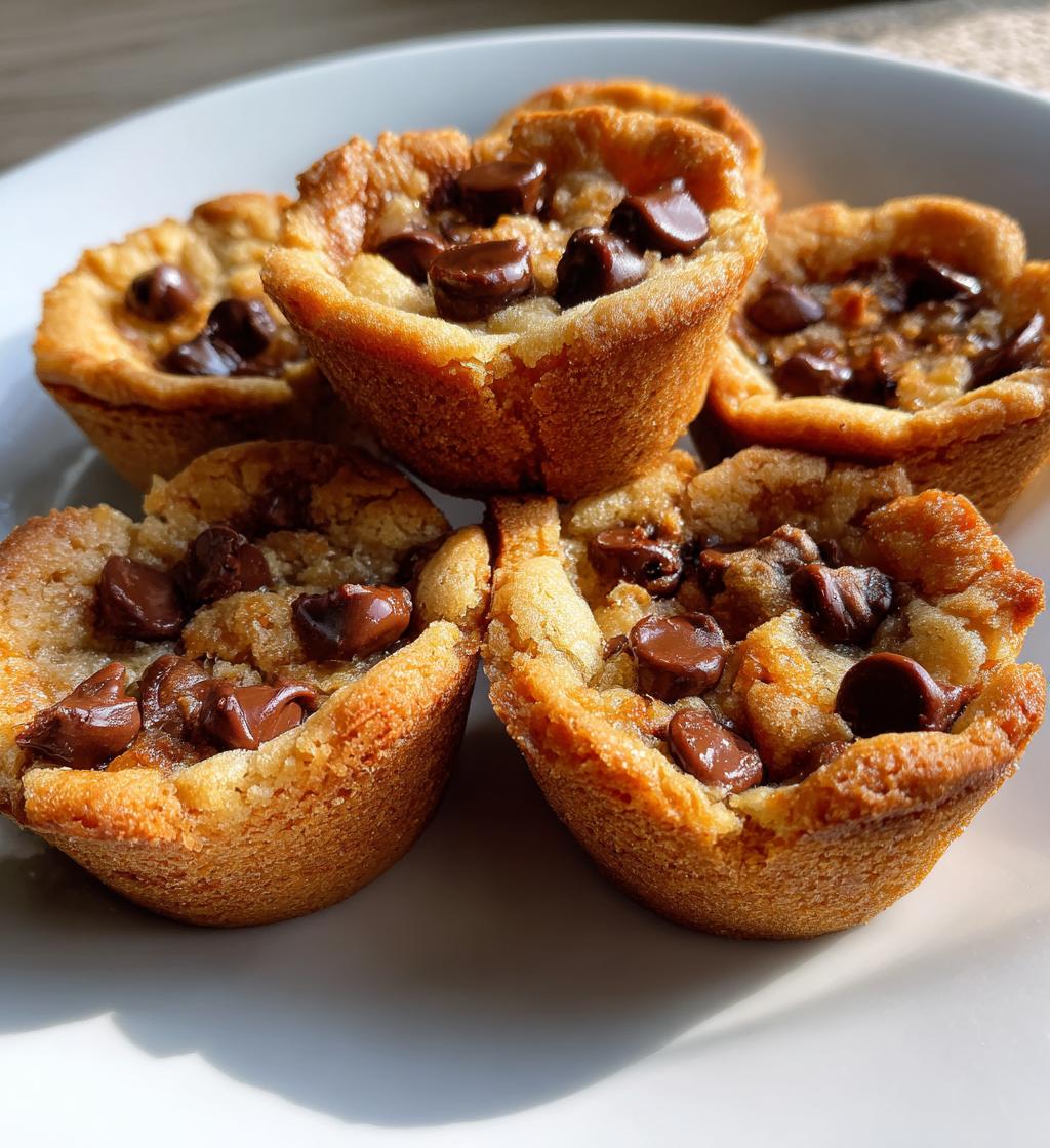 peanut butter chocolate chip cookie cups - detail 1