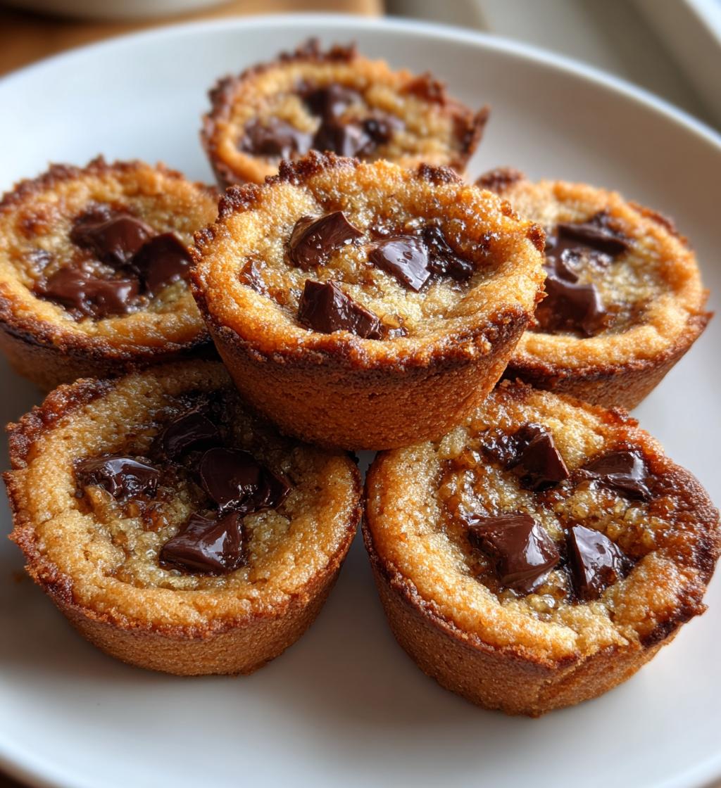 peanut butter chocolate chip cookie cups