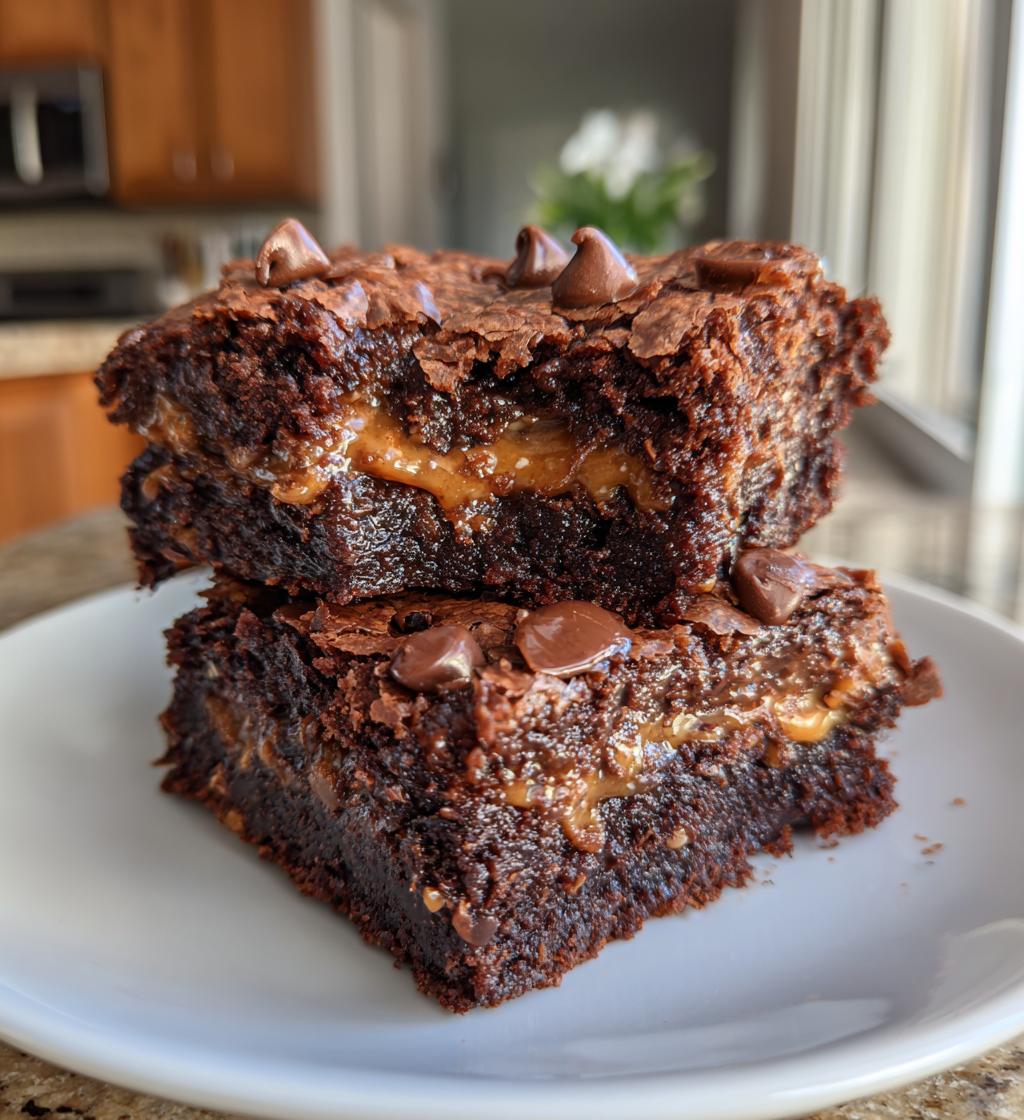 peanut butter chocolate fudge brownies