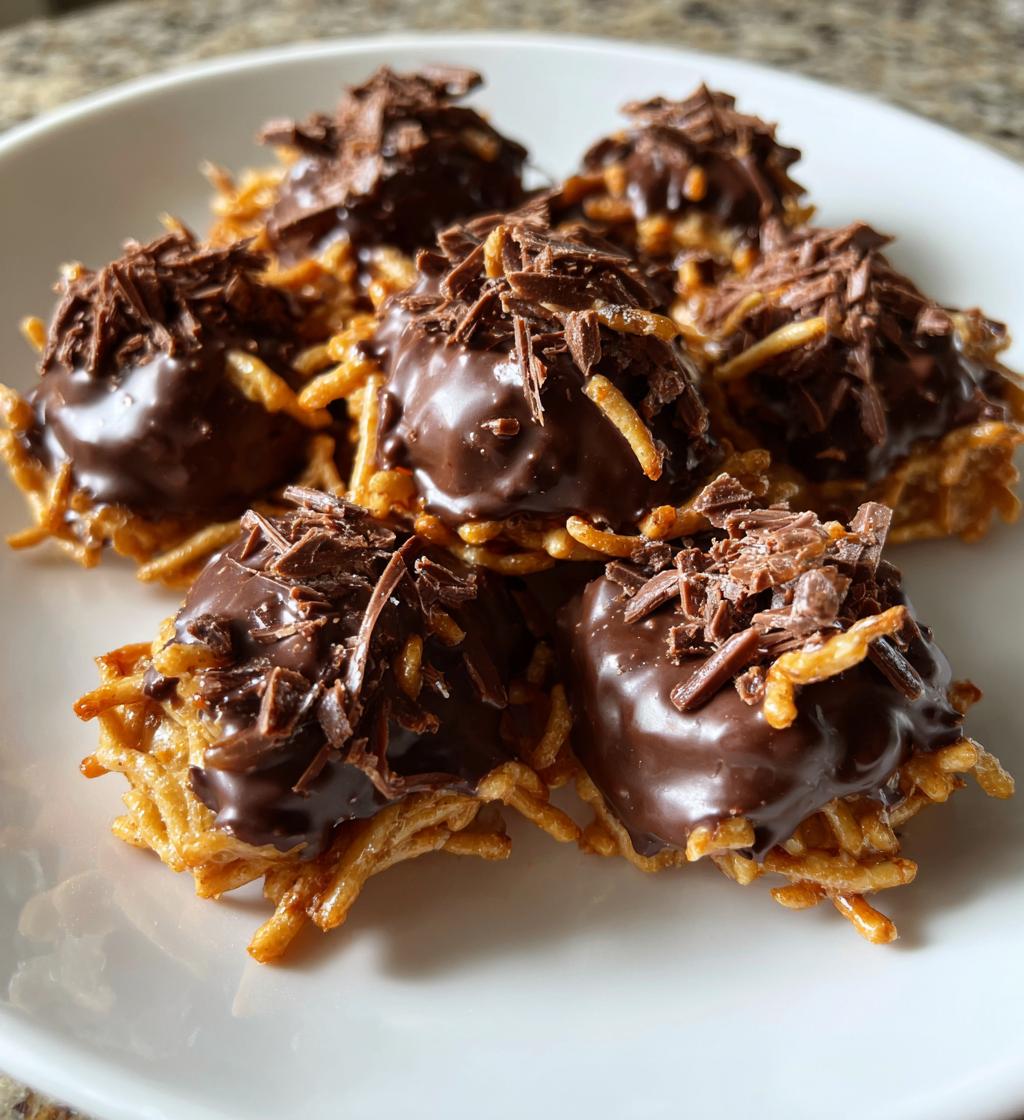 peanut butter haystacks - detail 1