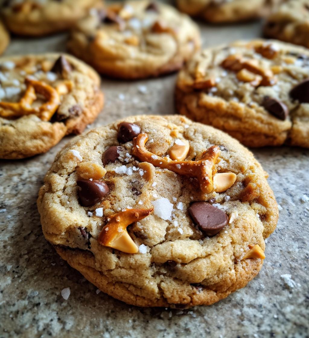 peanut butter pretzel chocolate chip cookies