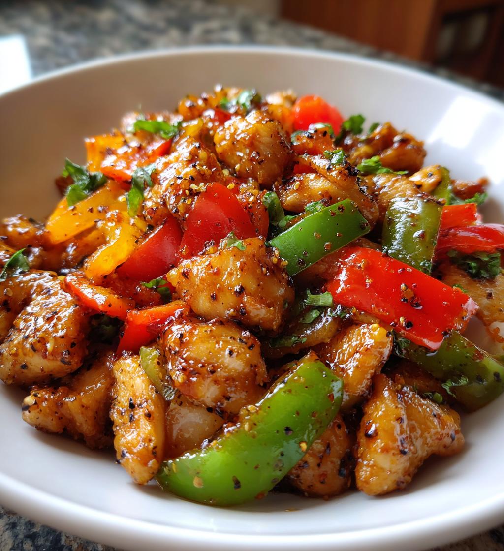 pepper chicken - detail 1