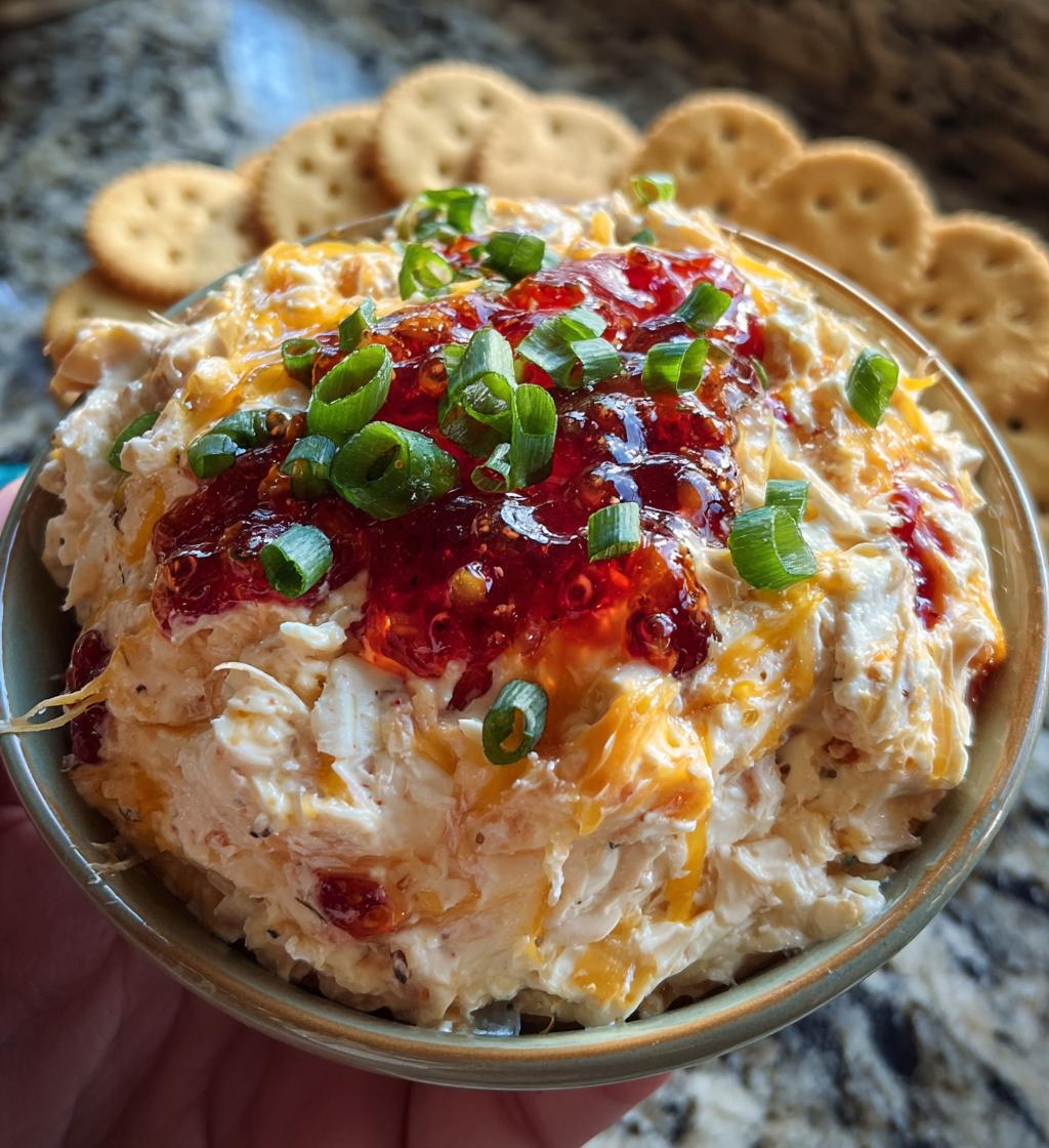 pepper jelly cheese dip - detail 1