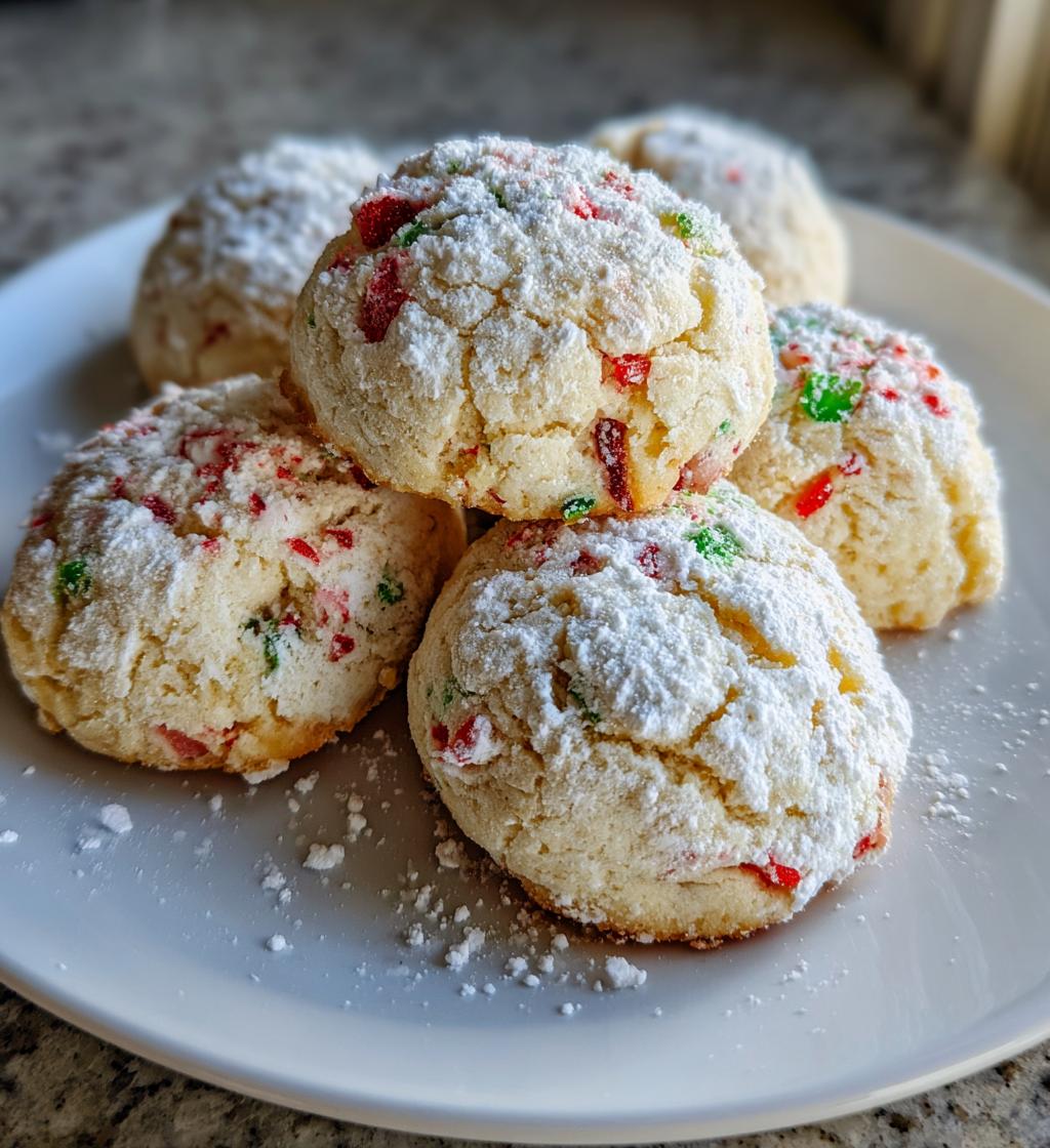 peppermint snowball cookies