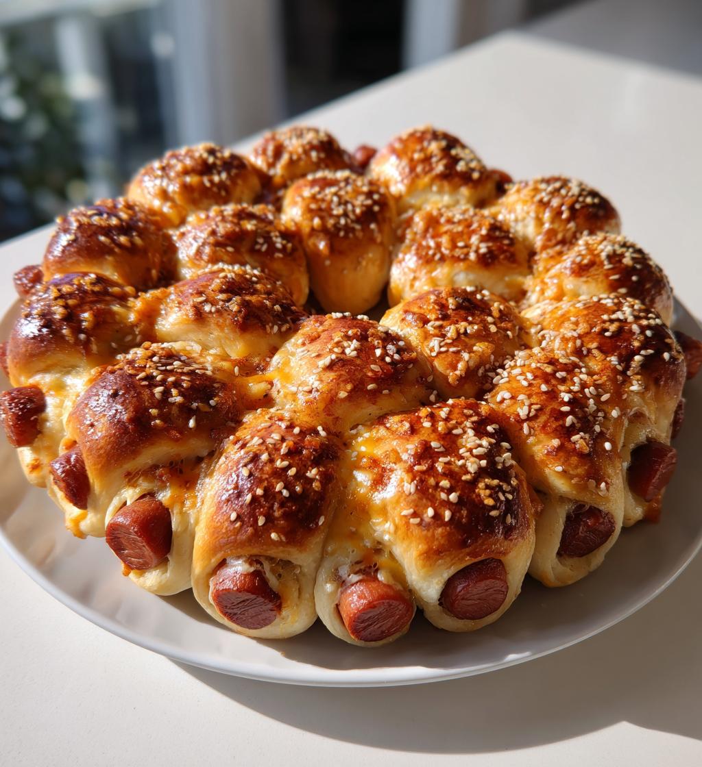 pigs in a blanket wreath recipe - detail 1