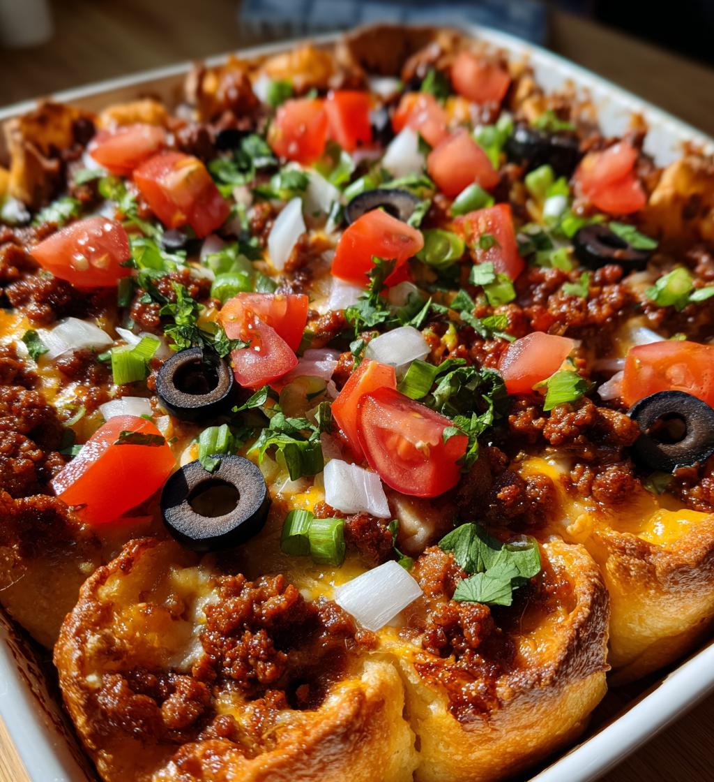 pillsbury crescent roll taco bake